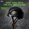AOLAMEGS Construction Hard Hats for Men - ANSI Z89.1 OSHA Approved Safety Helmets, Black Hard Hat, Adjustable Vented Construction Hat with Clear Visor and Chin Strap, High Impact ABS Hardhats view 4