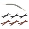 UPIONIC Silicone Glasses End Tip Grips, Anti-Slip Eyeglass Ear Sock Pieces Tube Sleeve, Silicone Elastic Comfort Eyeglasses Retainer For Thin Temples(6 Pairs,Black&Brown) view 1