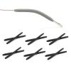 UPIONIC Silicone Glasses End Tip Grips, Anti-Slip Eyeglass Ear Sock Pieces Tube Sleeve, Silicone Elastic Comfort Eyeglasses Retainer For Thin Temples(6 PairsBlack) view 1