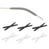 UPIONIC Silicone Glasses End Tip Grips, Anti-Slip Eyeglass Ear Sock Pieces Tube Sleeve, Silicone Elastic Comfort Eyeglasses Retainer For Thin Temples(6 Pairs,Black&White) view 1