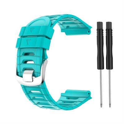 COOVS Colorful Silicone Watch Band for Garmin Forerunner 920XT Strap Replacement Wristband Training Sport Watch Bracelet (Color : Teal, Size : Forerunner 920XT)