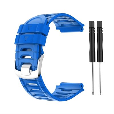 COOVS Colorful Silicone Watch Band for Garmin Forerunner 920XT Strap Replacement Wristband Training Sport Watch Bracelet (Color : Lake Blue, Size : Forerunner 920XT)