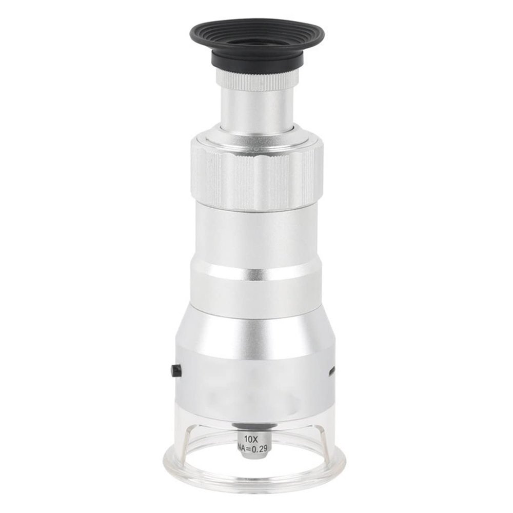 RADHAX Microscope Kit 40X 60X 100X Microscope Handheld Portable Magnifying Glass LED Microscope Lens Adapters (Color : A, Size : 40X)