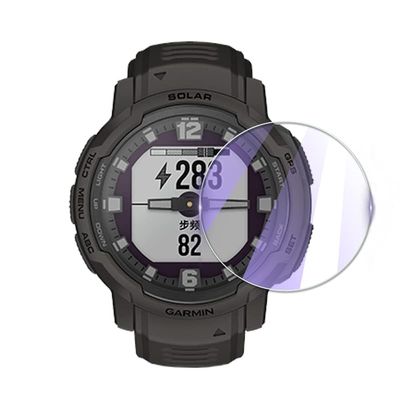 (3Pack) Screen Protector Compatible For Garmin Instinct Crossover Smart Watch Clear/Anti Purple Light 2.5D Slim 9H Tempered Glass Film (Purple Light Glass,Instinct Crossover)