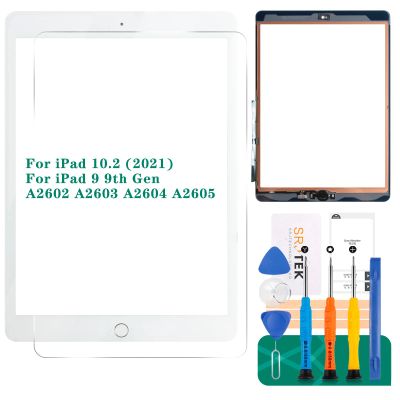 for iPad 9th Gen Generation Touch Screen for iPad 9 A2602 Screen Replacement for iPad 10.2 2021 Digitizer A2603 A2604 A2605 Glass Sensor Panel (with Home Button) (White)
