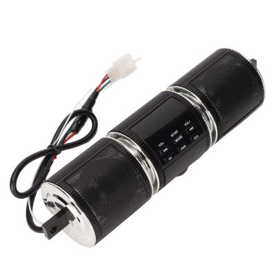 Septpenta Waterproof Bluetooth Motorcycle Stereo Speakers, Built in Installation Tool, Plug and Play, 10M Connections Distance, DC 12V Audio Sound System for 7/8 to 1.25 in Handlebars(Black)