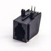 30PCS RJ11 Socket 2P2C Unshielded Connector Through Hole Black Shell view 2