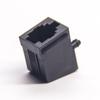 30PCS RJ11 Socket 2P2C Unshielded Connector Through Hole Black Shell view 3