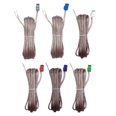 6X 2 Pin Speaker Cables Sound Wires Cords Red Gray Compatible with Sony Home Cinema Theater