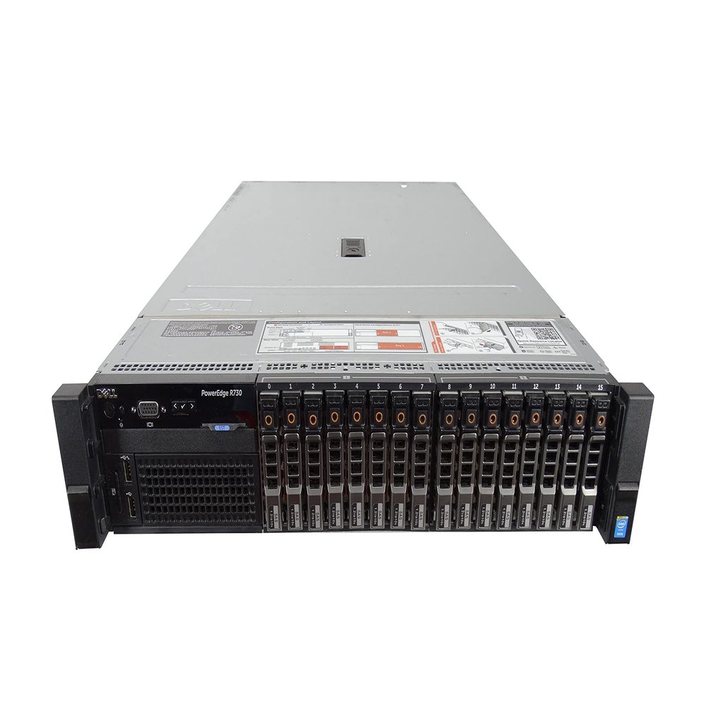 Dell PowerEdge R730 16 Bay SFF 2U Server, 2X Intel Xeon E5-2640 V4 2.4GHz 10C CPU, 64GB DDR4, PERC H730p, 8X 800GB SSD, 2X 25GbE SFP+, Rail Kit Included, 1 Year Onsite Warranty (Renewed)