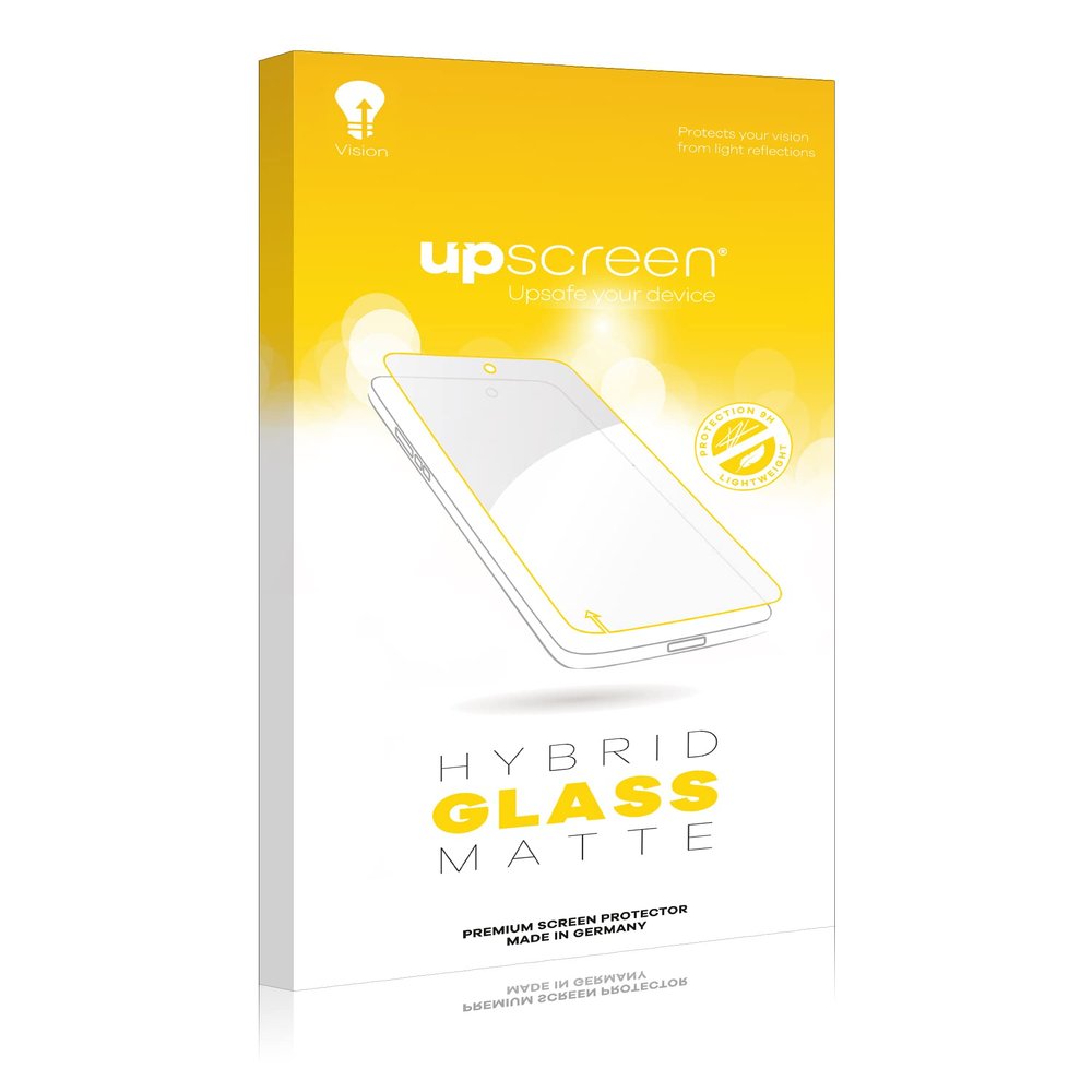 upscreen Matte Screen Protector Glass Film for Touchscreen PCs with 4.0 inch (10.2 cm) [89 mm x 50.2 mm, 16:9] - Anti-Glare, 9H Glass Protection