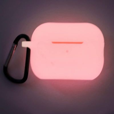Airpods Pro Case 2nd Generation (2022) Silicone Shockproof Cover - Glow in The Dark Pink