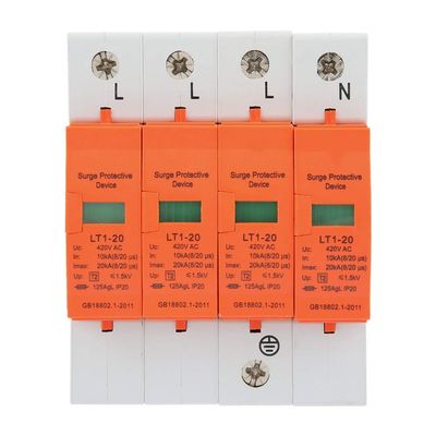 420vAC House for sur ga Protective Low Voltage Arrester Device for Home Light Conservation Power Distribution and Control Appliances, 4P 20KA Arrester Device, Arrester Device Low Voltage Arrester De
