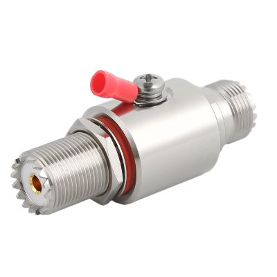 UHF Coaxial Light Arrestor, Axial Light sur ga Protector for CB Ham Base Antennas, Professional Female to Female Light Arrester, Two Way Radio and Other Antennas