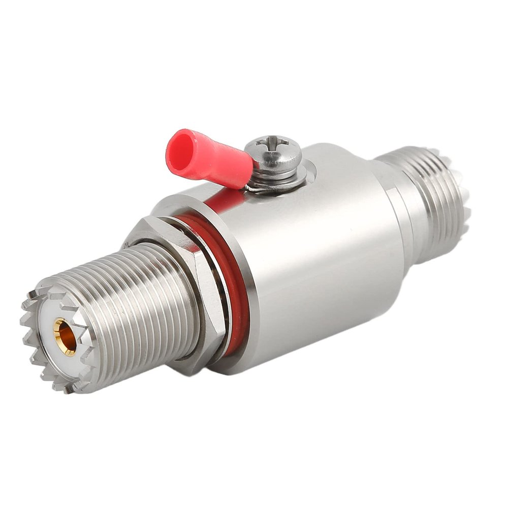 UHF Coaxial Light Arrestor, Axial Light sur ga Protector for CB Ham Base Antennas, Professional Female to Female Light Arrester, Two Way Radio and Other Antennas
