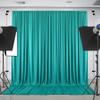 10 ft x 10 ft Wrinkle Free Turquoise Backdrop Curtain for Parties, Thick Polyester Teal Photo Backdrop Drapes,2 Panels 5ft x 10ft for Baby Shower Wedding Engagement Birthday Mermaid Party view 1