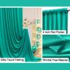 10 ft x 10 ft Wrinkle Free Turquoise Backdrop Curtain for Parties, Thick Polyester Teal Photo Backdrop Drapes,2 Panels 5ft x 10ft for Baby Shower Wedding Engagement Birthday Mermaid Party view 2