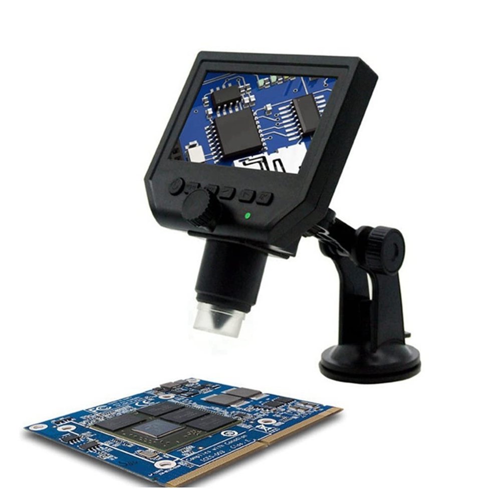 RADHAX Microscope Kit 600x 3.6MP USB Digital Microscope with Aluminum Alloy Stand 4.3 Inches Video Microscope Microscope Lens Adapters (Color : MG006, Size : 600X)