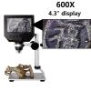 RADHAX Microscope Kit 600x 3.6MP USB Digital Microscope with Aluminum Alloy Stand 4.3 Inches Video Microscope Microscope Lens Adapters (Color : MG006, Size : 600X) view 4