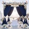 10 ft x 10 ft Wrinkle Free Navy Blue Backdrop Curtains Panels, 2 Panels 5ft x 10ft Sikly Polyester Photo Backdrop Drapes for Graduation Baby Shower Wedding Birthday Parties Photography Background view 1