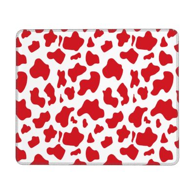 Cow Printed Square Mousepads Womens Mouse Pad Non-Slip Rubber Base Cute Gaming Mousepad 7.9 x 9.5 in