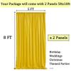 10x8ft Wrinkle Free Yellow Backdrop Curtain Panels, Thick Polyester Lemon Yellow Backdrop Drapes for Wedding Birthday Party Background Baby Shower view 4