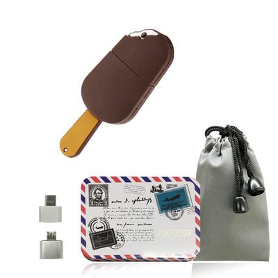 Cartoon USB 2.0 Memory Stick USB Flash Drive Fashion Pen Thumb Pendrive U Disk Drive Popsicle 128GB