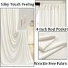 10ft x 8ft Ivory Backdrop Curtain for Parties, Polyester Photo Backdrop Drapes for Wedding Birthday Baby Shower Party Photography Background Home Decor view 2