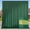 30ft x 10ft Wrinkle Free Hunter Green Backdrop Curtains for Parties, 6 Panels 5x10ft Polyester Green Photo Backdrop Drapes for Wedding Party Photography Background Jungle Theme Birthday Decor view 1
