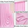10ft x 8ft Wrinkle Free Pink Backdrop Curtain Drapes, Thick Polyester Baby Pink Backdrop for Girls Birthday Wedding Party Background Baby Shower view 2