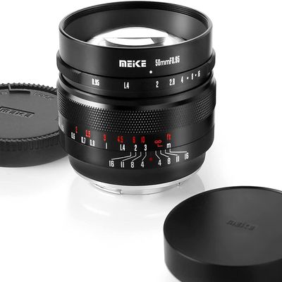 Meike 50mm f0.95 Standard Aperture Manual Focus Fixed Lens APS-C Compatible with Sony E-Mount Mirrorless Cameras NEX 3 3N NEX 5R NEX 6 7 A6600 A6400 A5000 A5100 A6000 A6100 A6300 A6500 A3000