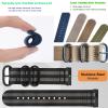 Military Ballistic Nylon Strap Replacement for Fitbit Versa 4/Versa 3/Sense/Sense 2 Watch Bands, Soft Woven Nylon Wristband for Versa 4 Bracelet for Men (Black/Gray) view 4