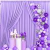 30ft x 10ft Wrinkle Free Lavender Backdrop Curtains for Parties, Light Purple Photo Backdrop Drapes 6 Panels for Wedding Girls Birthday Photography Party Background Baby Shower view 3