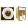 Cable Central LLC (5 Pack) 22/2 (22AWG 2C) Solid CM Security Cable, White, 500 ft, Pullbox view 1