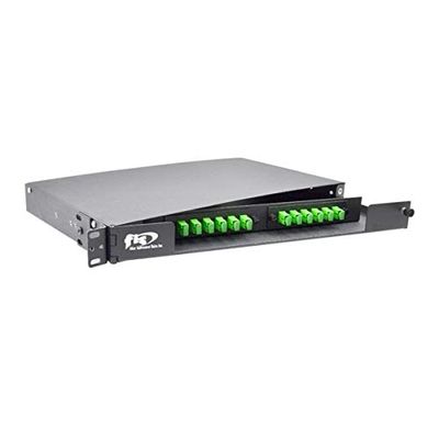 Cable Central LLC (5 Pack) 1U Swing Out Fiber Optic Patch Panel, Capacity 2 LGX Adapter Plates/Cassettes/Modules, Unloaded, Black Powder Coat