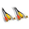 Cable Central LLC (5 Pack RCA Audio/Video Cable, 3 RCA Male, Gold Plated connectors, 12 Feet view 1