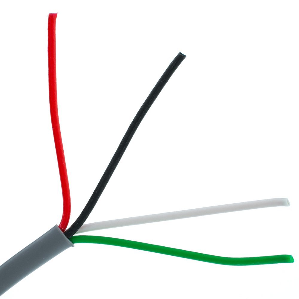 Cable Central LLC (5 Pack) Security/Alarm Wire, Gray, 22/4 (22AWG 4 Conductor), Stranded, CM/Inwall Rated, Pullbox, 500 Feet
