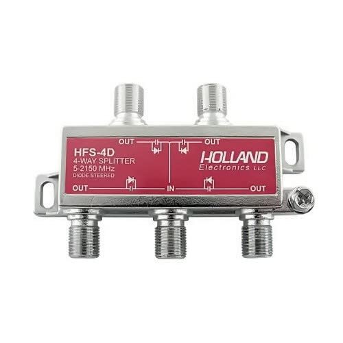 Cable Central LLC 4 Way Coaxial Cable Splitter (5 Pack) Bi-Directional Coax 5-2150MHz, Nickel Plated Cable Splitter Internet, TV Splitter, Satellite, Amplifier, Antenna, Analog & Digital Connections