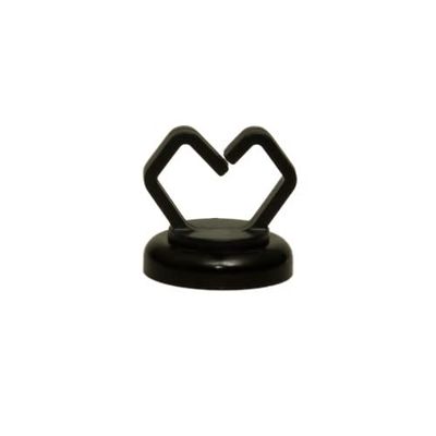 Cable Central LLC (5 Pack 1/2 inch Black Magnetic Cable Holder, 10 pound pull force, Strong Polymer Cable Holder, Plenum Rated, UL Listed, 10 pieces/bag