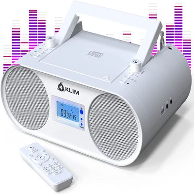 B4 Portable CD Player Boombox, USB, Bluetooth, AUX, AM FM Radio
