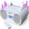 B4 Portable CD Player Boombox, USB, Bluetooth, AUX, AM FM Radio view 1