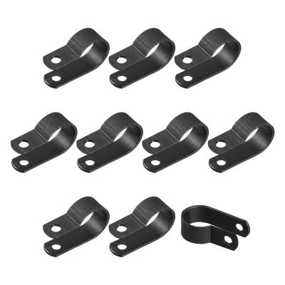 Rebower R-type Cable Clips Wire Management Clamp, [for Keeping Wire Neat ] - Nylon / 0.59-inch/Black / 100 Pcs