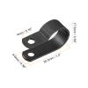 Rebower R-type Cable Clips Wire Management Clamp, [for Keeping Wire Neat ] - Nylon / 0.59-inch/Black / 100 Pcs view 2