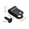 Rebower R-type Cable Clips Wire Management Clamp (with Screws), [for Keeping Wire Neat ] - Nylon / 0.21-inch/Black / 50 Pcs view 2