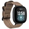 Military Ballistic Nylon Strap Replacement for Fitbit Versa 4/Versa 3/Sense/Sense 2 Watch Bands, Soft Woven Nylon Wristband for Versa 4 Bracelet for Men (Kahki) view 2
