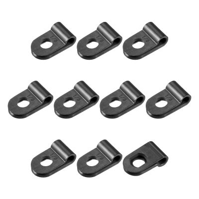 Rebower R-type Cable Clips Wire Management Clamp, [for Keeping Wire Neat ] - Nylon / 0.12-inch/Black / 30 Pcs