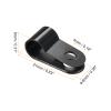 Rebower R-type Cable Clips Wire Management Clamps, [for Keeping Wire Neat ] - Nylon / 0.25-inch/Black / 20 Pcs view 2