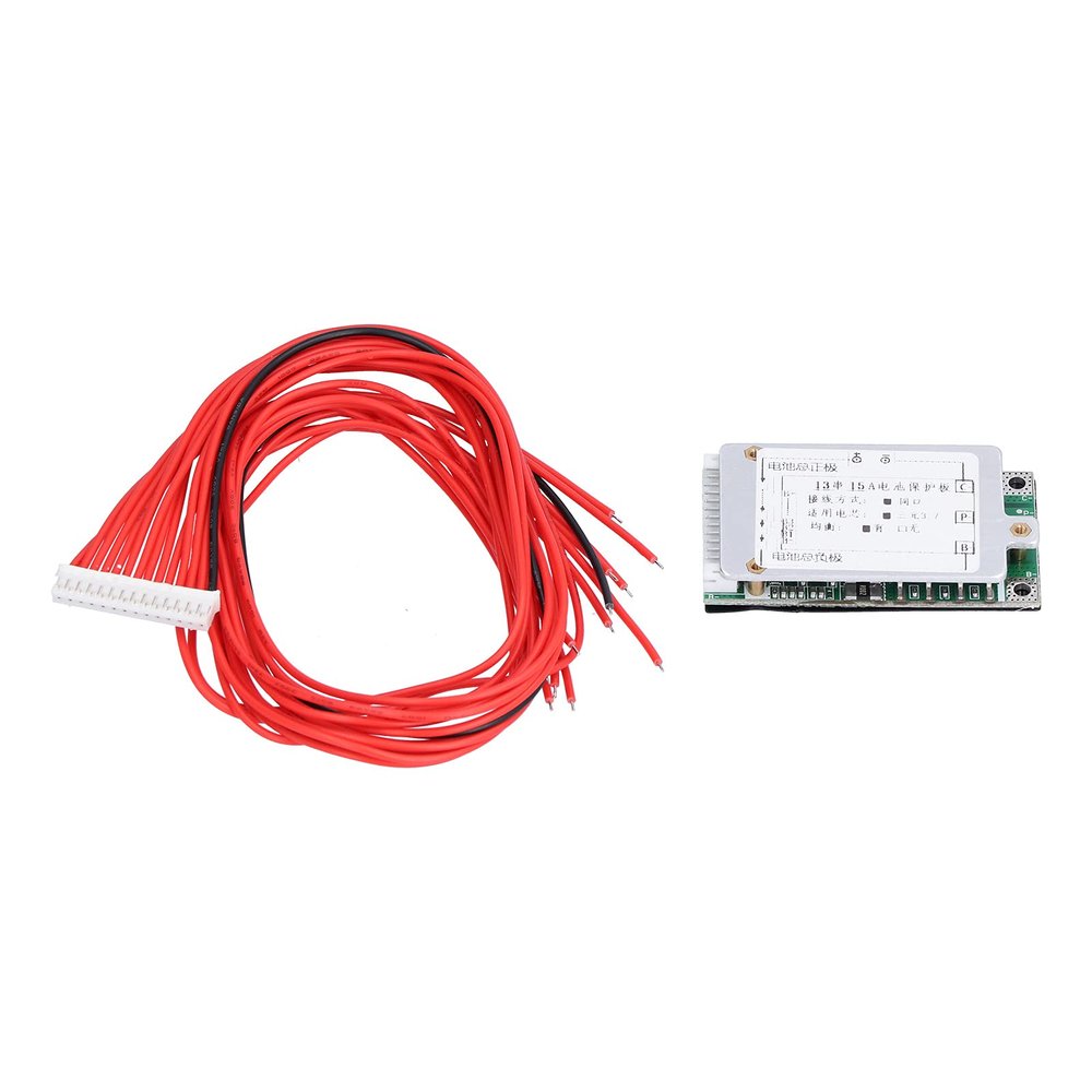 13S 15A 48V Power Lithium Battery Protection Board, BMS 13 Cell Lithium Ion Battery Protection PCB Board, Aluminum Alloy Safe Reliable Balance Charging Module