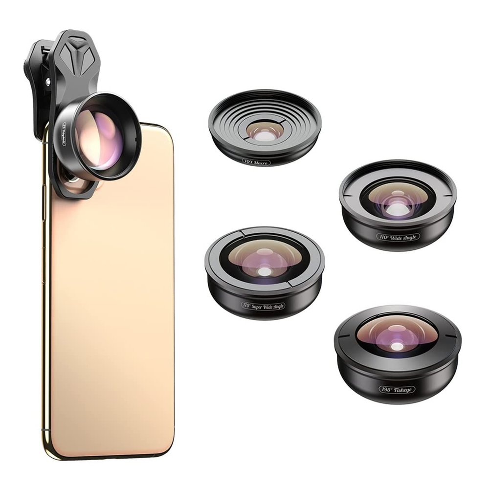 RADHAX Microscope Kit for 0.45x Wide 18x Telescope Lens 200x Microscope Lens HD 100MM Macro Lens Microscope Lens Adapters (Color : 4PCS HB5)