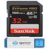 SanDisk 32GB Extreme Pro SDHC UHS-I Card Works with Fujifilm Mirrorless Camera X-H2 & X-H2S (SDSDXXO-032G-GN4IN) Class 10 U3 Bundle with (1) Everything But Stromboli 3.0 Micro & SD Memory Card Reader view 1